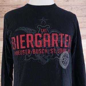 THE BIERGARTEN ANHEUSER-BUSCH‎ BREWERY ST LOUIS LONG SLEEVE T-SHIRT SIZE M